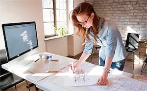 Foto de Arquiteta Trabalhando